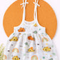 Muslin Knot Frock- Animal with Rainbow
