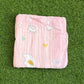 Muslin Receiving Blanket - Pink Border with Animals 110*110 cm