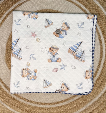 4 Layer Receiving Blanket - Caption Bear