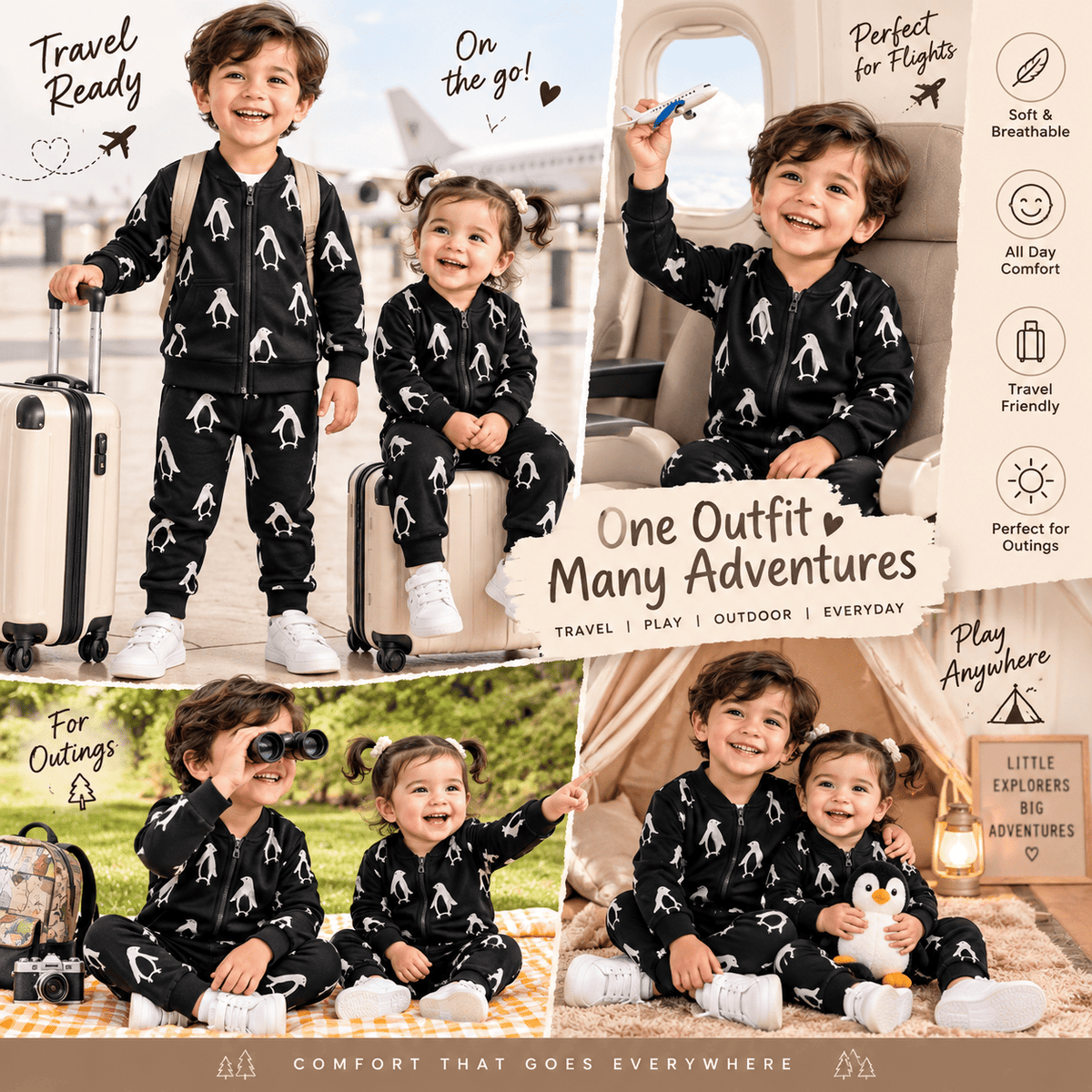 Pre-Winter Front Zip Co-Ord Set - Buy3 @999₹