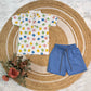 Boys Chinese Collar T-Shirt & Trouser Set