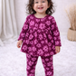 Frock with Legging Co-ord Set Infant - Dark Pink Flower