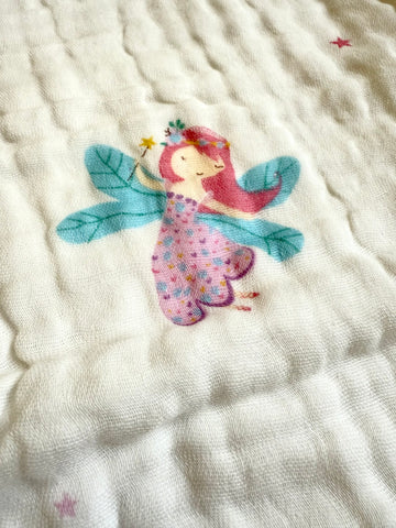 Muslin 6 Layer Bath Towel- Fairy