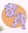 Half Sleeve Kids Night Suit - Lavender Panda