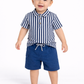 Boys Chinese Collar T-Shirt & Trouser Set