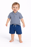 Boys Chinese Collar T-Shirt & Trouser Set
