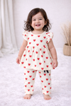 Frock with Pant Co-ord Set - Strawberry