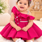 Premium Scuba Frock with Flair - Pink (Baby)