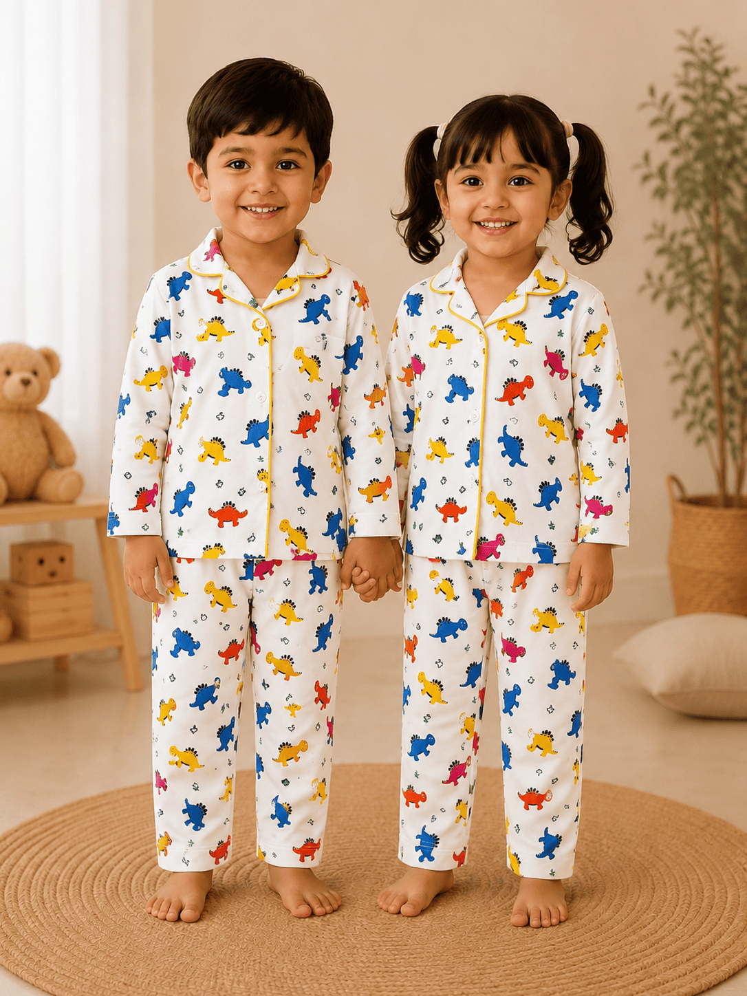 Premium Full Sleeve Night Suit - Dinosaur