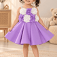 Premium Scuba Frock with Flair - Lavender