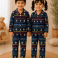 Premium Full Sleeve Night Suit -  Navy blue