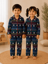 Premium Full Sleeve Night Suit -  Navy blue