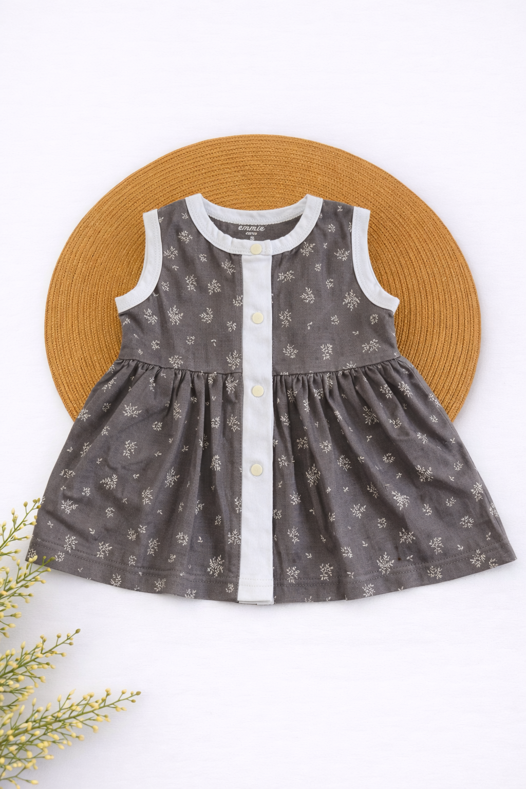 Button Frock - Dark Grey