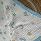 Muslin Receiving Blanket - Dino With Rainbow