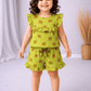Sleeveless Frill Shorts Set - Green Panda