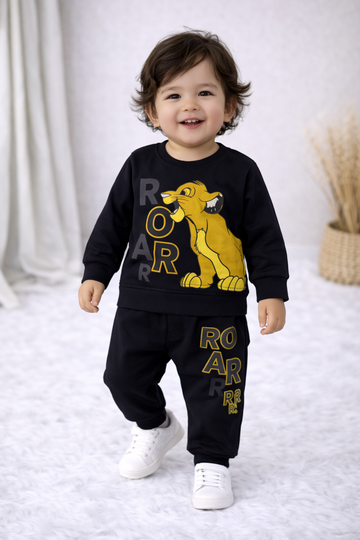 Kids Jogger Set – Black Roar