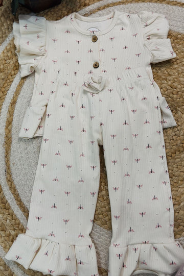 Peplum Top with Pant Set - Little Dragonfly