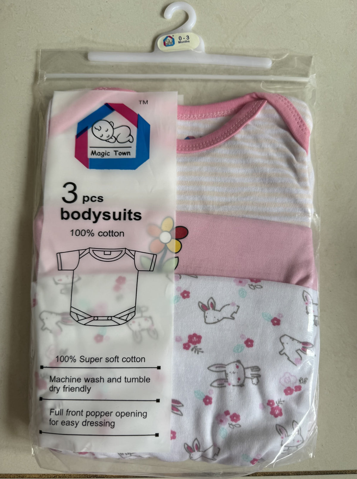 3 Piece Onesies Set Soft Cotton