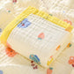Muslin Receiving Blanket - Yellow Border with Rabbit and Carrot 110*110 cm
