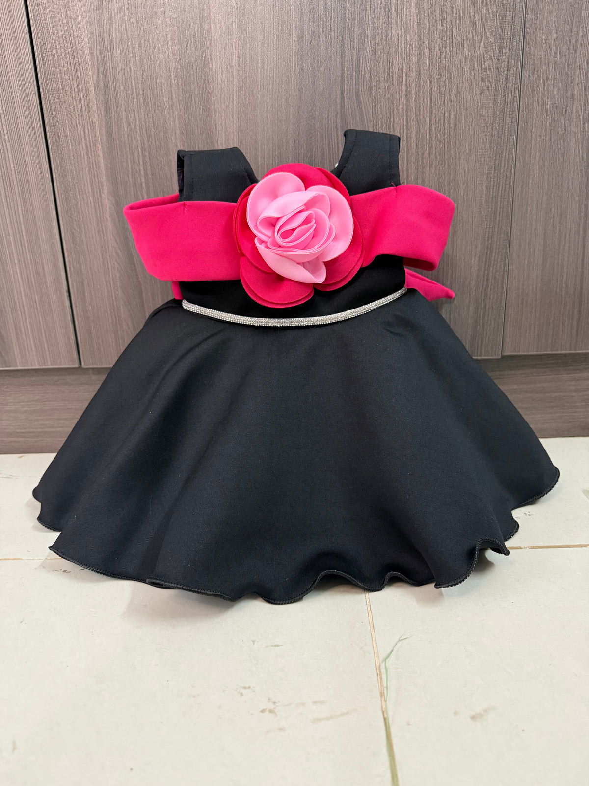 Premium Scuba Frock - Black