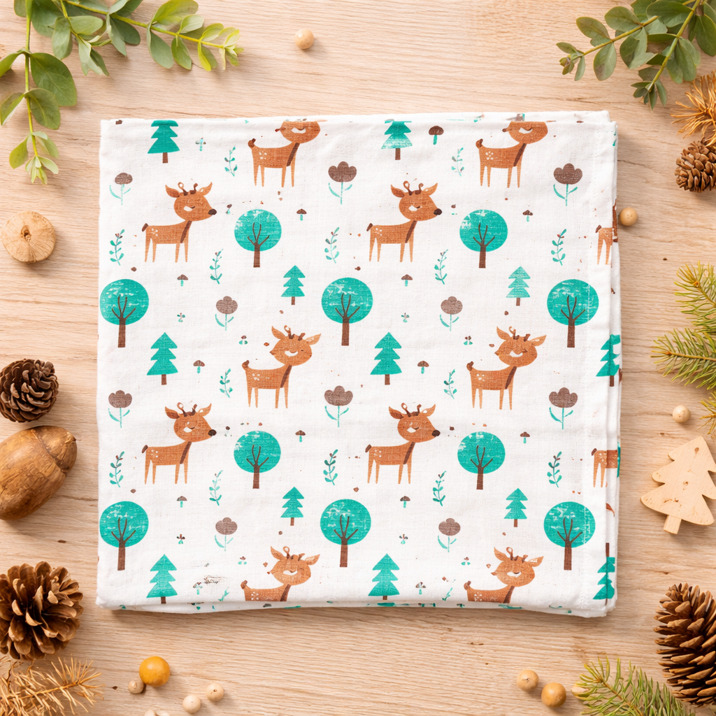 Muslin Bath Towel - Deer