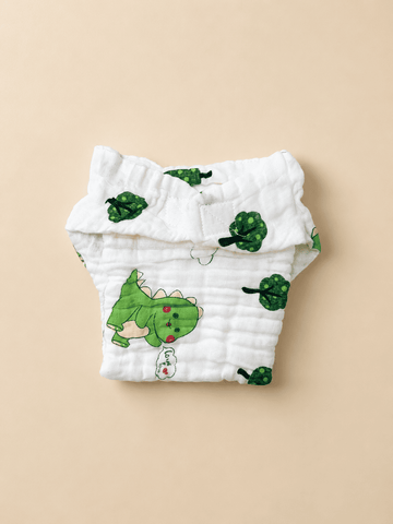 Crinkled Muslin Velcro Nappy
