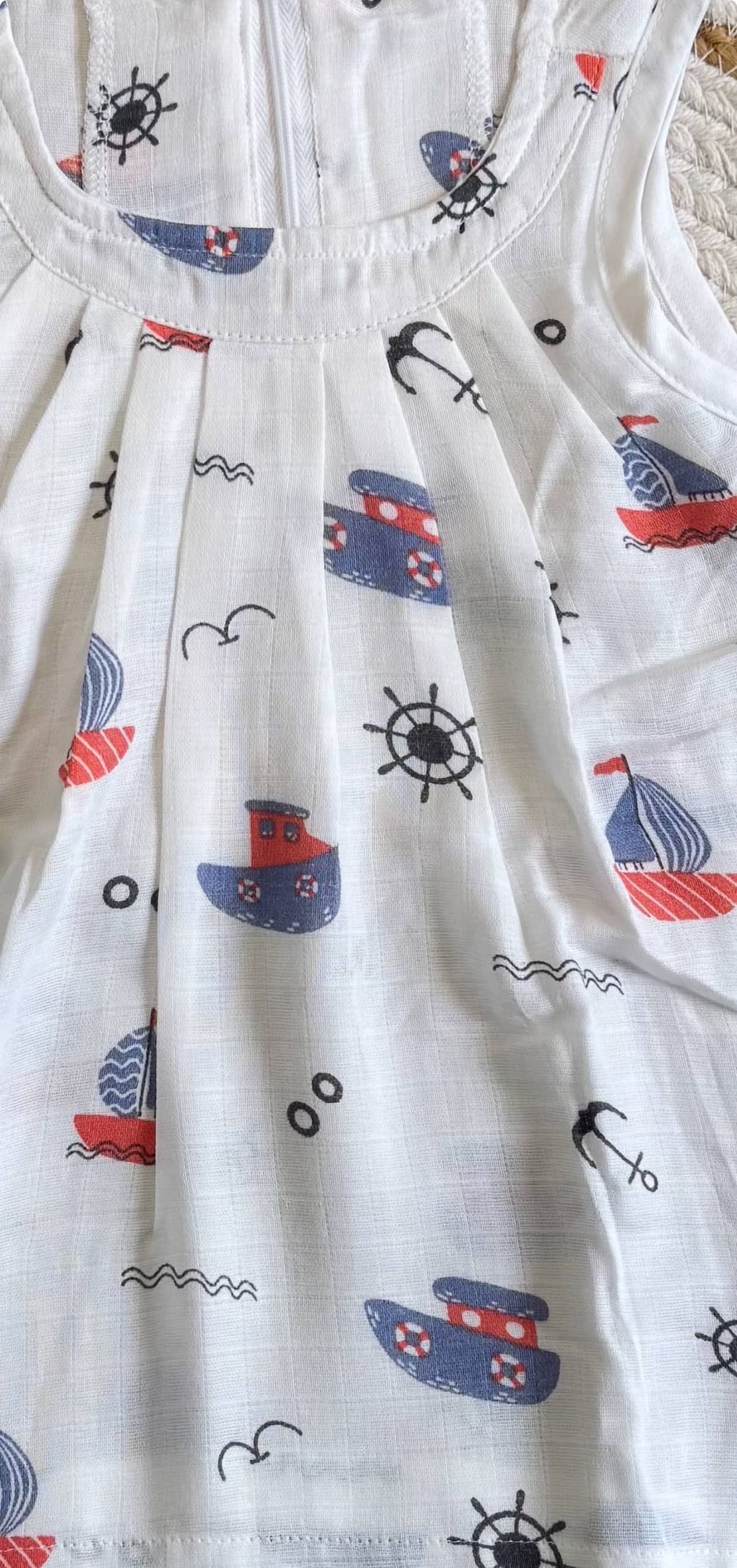 Muslin Frock With Back Zip