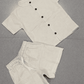 Premium Muslin Co-Ord Set for Boys - Cream colour