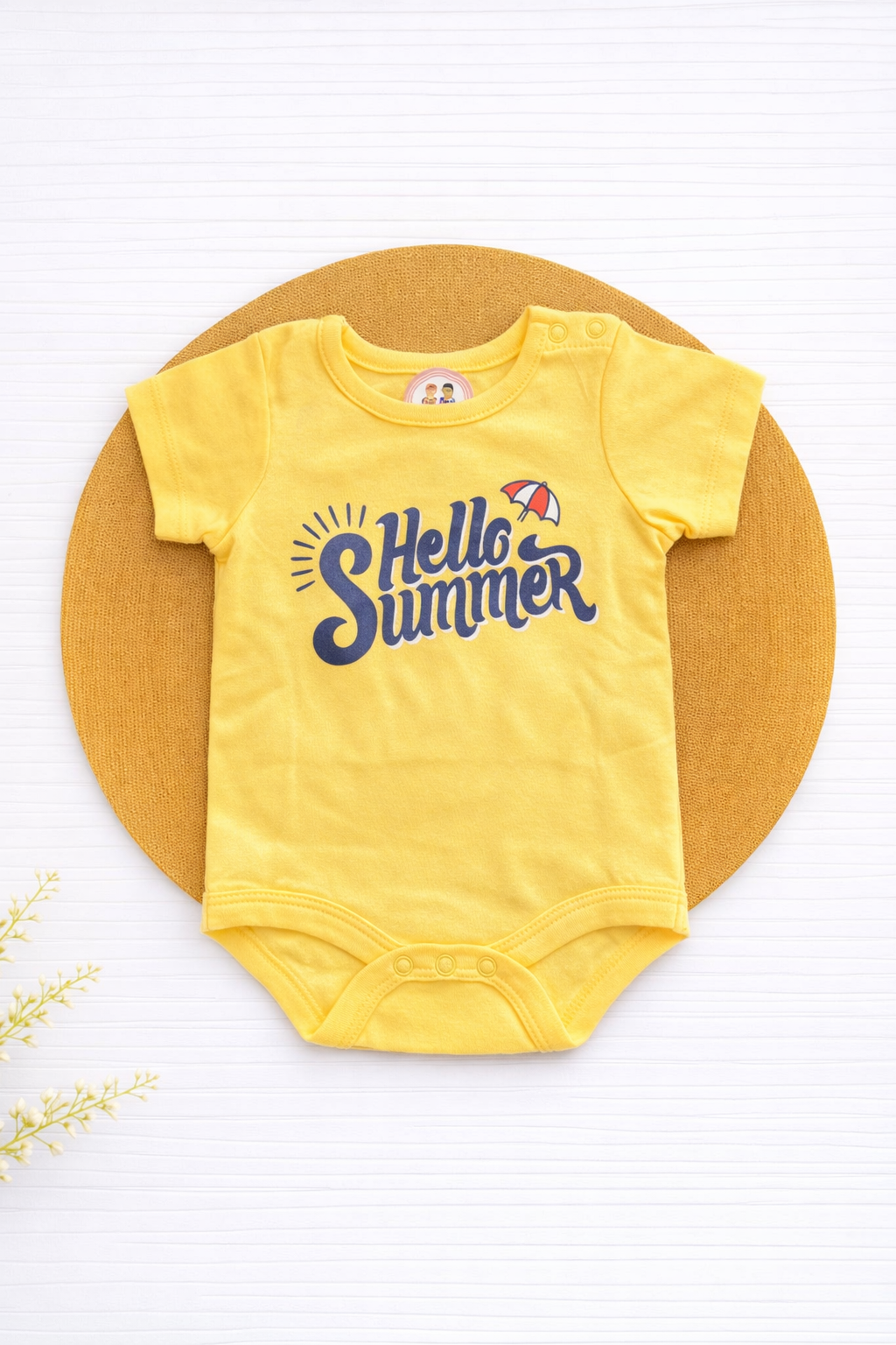 Onesie- Yellow Hello Summer