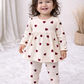 Frock with Legging Co-ord Set Infant - White Brown Heart