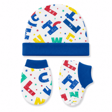 Cap, Mitten & Bootie Set - Alphabet