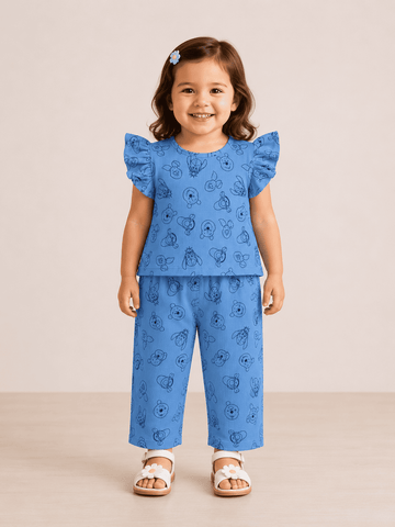 Frill Sleeve Palazzo Co-ord Sets