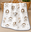 4 Layer Receiving Blanket - Jungle Safari