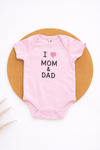 Onesies-Light Pink I love Mom&Dad