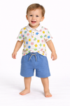 Boys Chinese Collar T-Shirt & Trouser Set