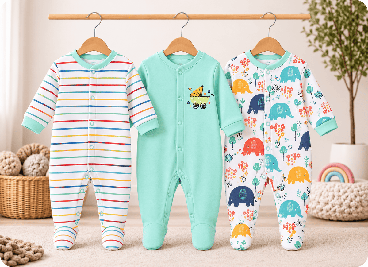 3 Piece Romper Set Soft Cotton