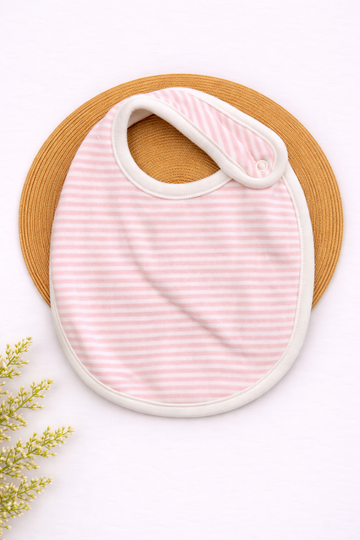 Baby Bib - Pink Stripes