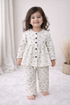 Muslin Girls Co-ords Set - Blue Small Flower