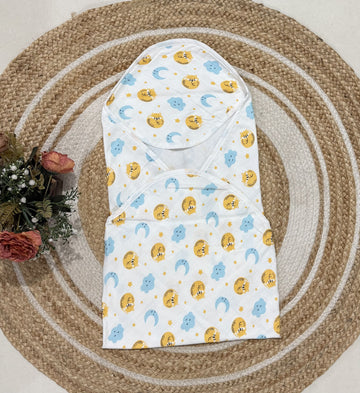 Muslin 2 layer Hooded Towel- Sun Moon