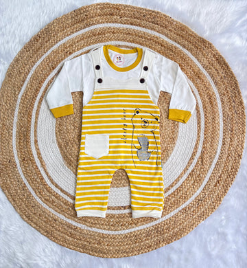 Dungaree Set Infant - Yellow Stripes