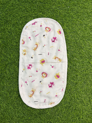6 Layer Muslin Burp Cloth- Pink Animals Prints
