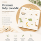 Premium Muslin Swaddle - Cream Colour Dinosaur