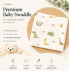 Premium Muslin Swaddle - Cream Colour Dinosaur