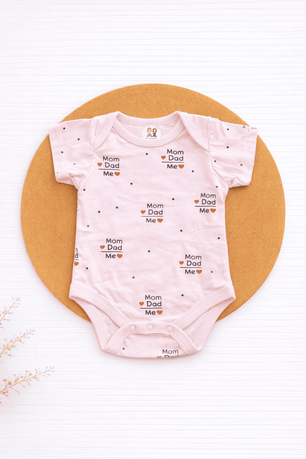 Onesies- Light Pink Mom+Dad=Me