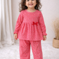 Frock with Pant Set for Kids - Coral Pink