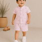 Premium Muslin Co-Ord Set for Boys - Pink Colour