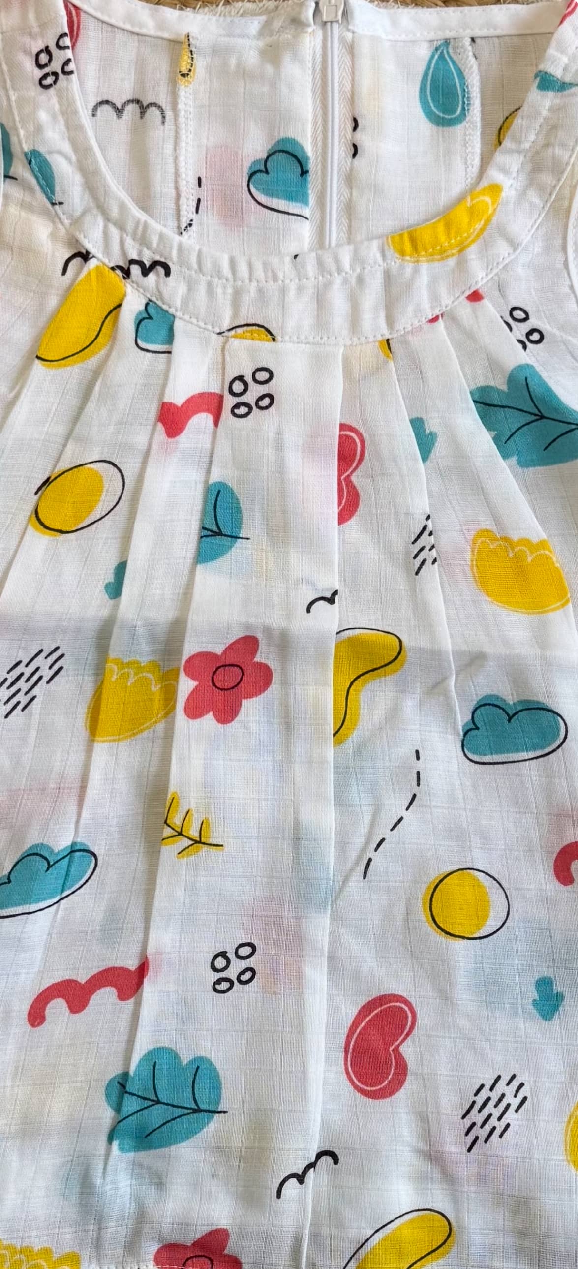Muslin Frock With Back Zip