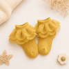 Baby Girl Frill Socks - Mustard Yellow