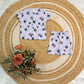 Button Shorts Set - Purple Star