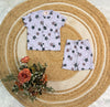 Button Shorts Set - Purple Star